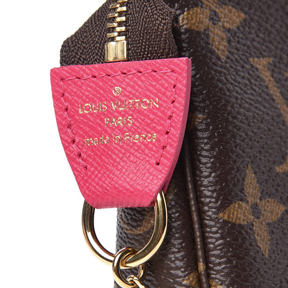 Louis Vuitton Monogram 2019 Christmas Animation Mini Courchevel Pochette Accessories Fuchsia 5 of 8