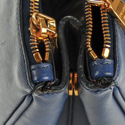 Prada Saffiano Lux Extra Large Galleria Double Zip Tote Bluette 9 of 10