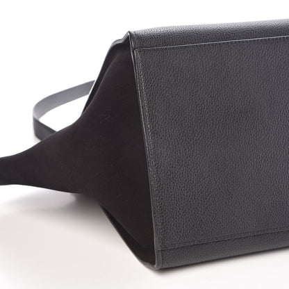 Celine Drummed Calfskin Suede Medium Trapeze Black 8 of 14