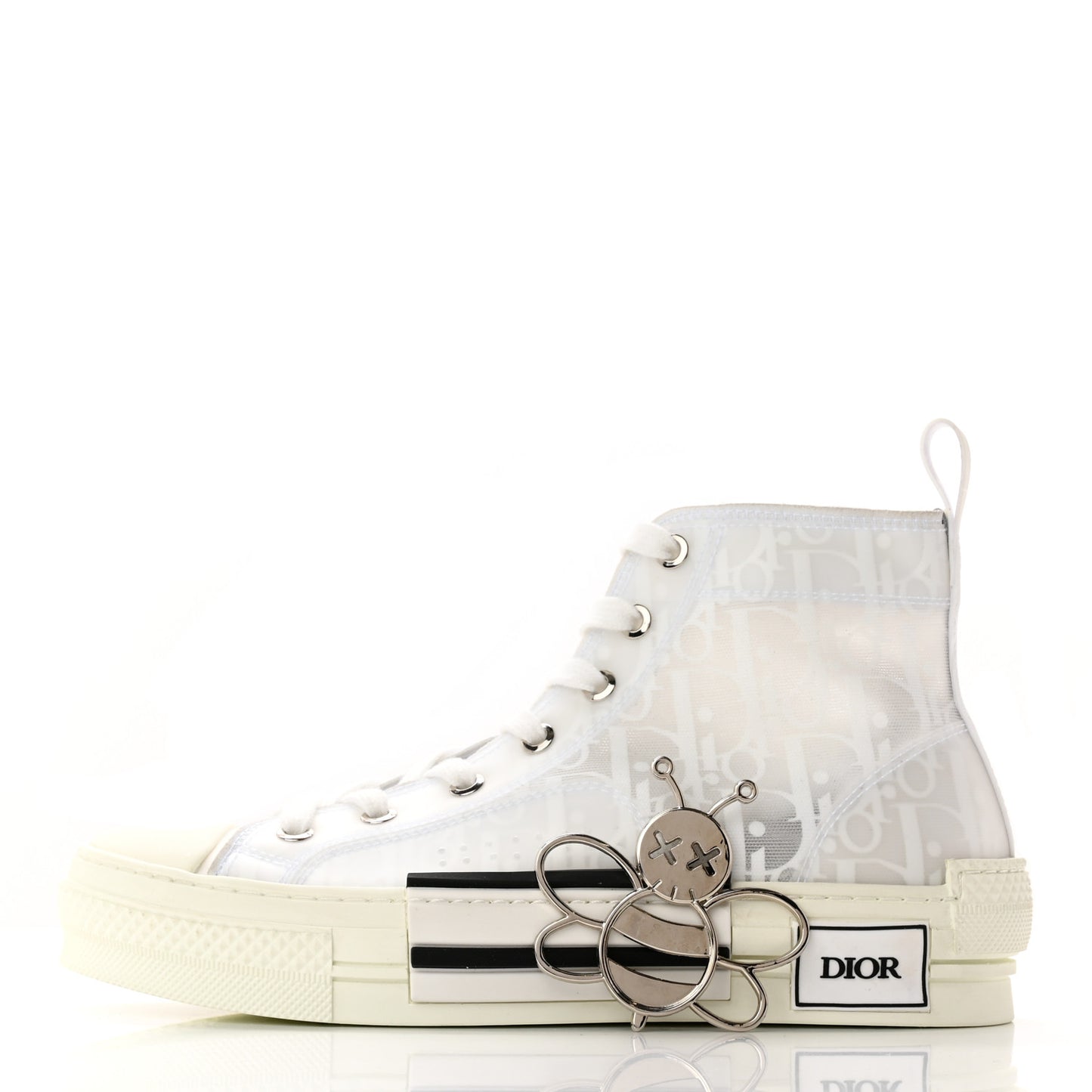 Technical Canvas Oblique Mens B23 High Top Sneakers 38 White
