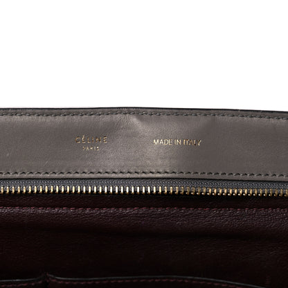 Celine Crocodile Embossed Nubuck Medium Trapeze Grey 6 of 29