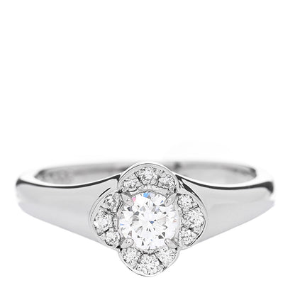 Parker & West by FASHIONPHILE Platinum Diamond .30ct Floral Signet Ring 53 6.25 1 of 9