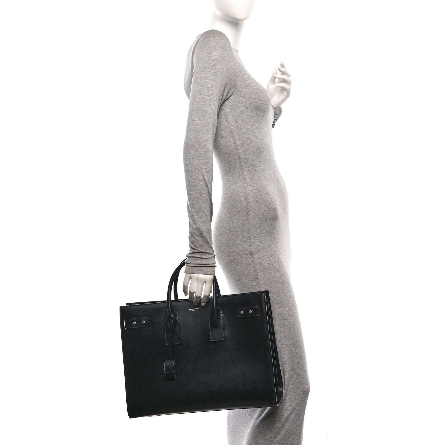 Saint Laurent Calfskin Large Thin Sac De Jour Black 2 of 11