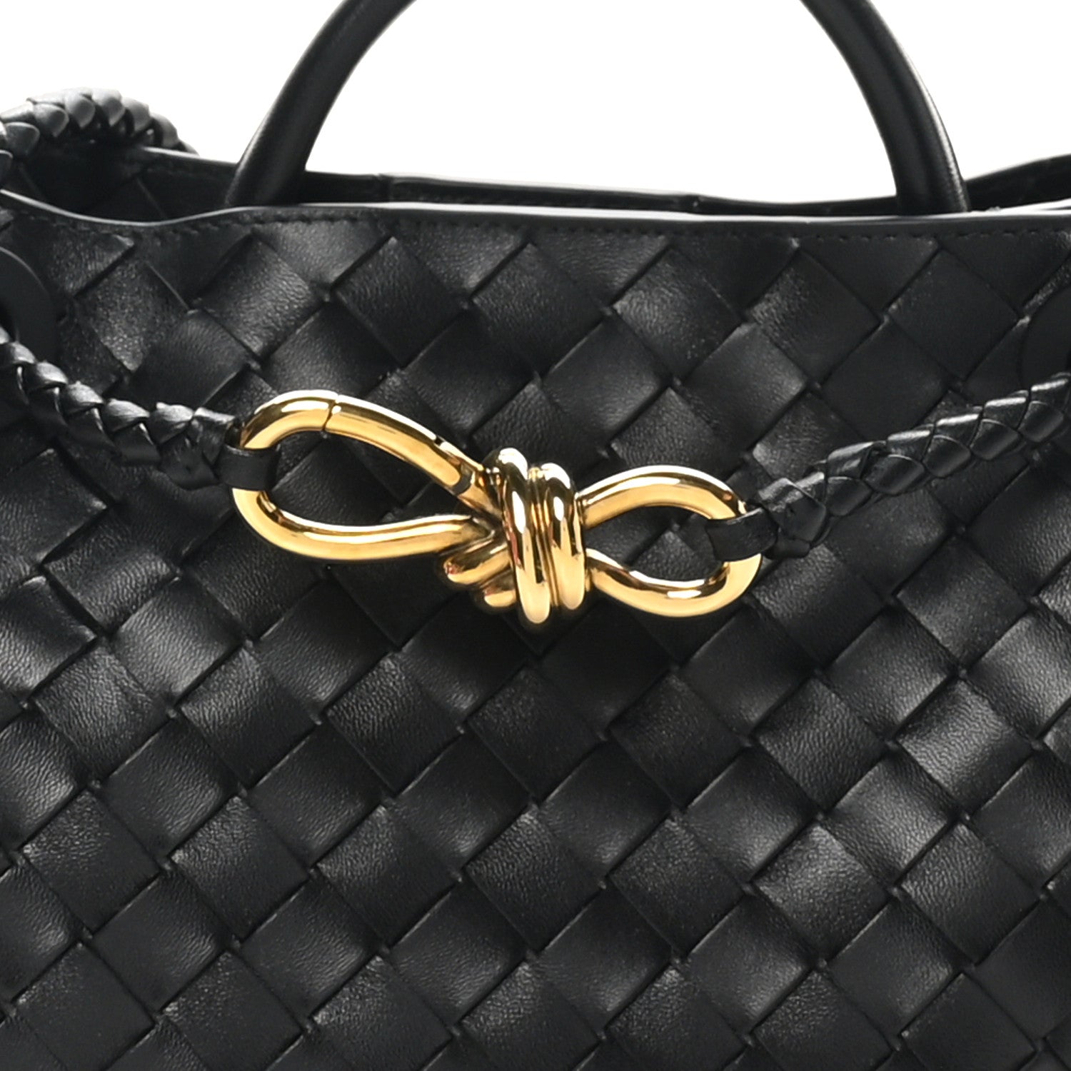 Bottega Veneta Nappa Intrecciato Small Andiamo Shoulder Bag Black 7 of 9