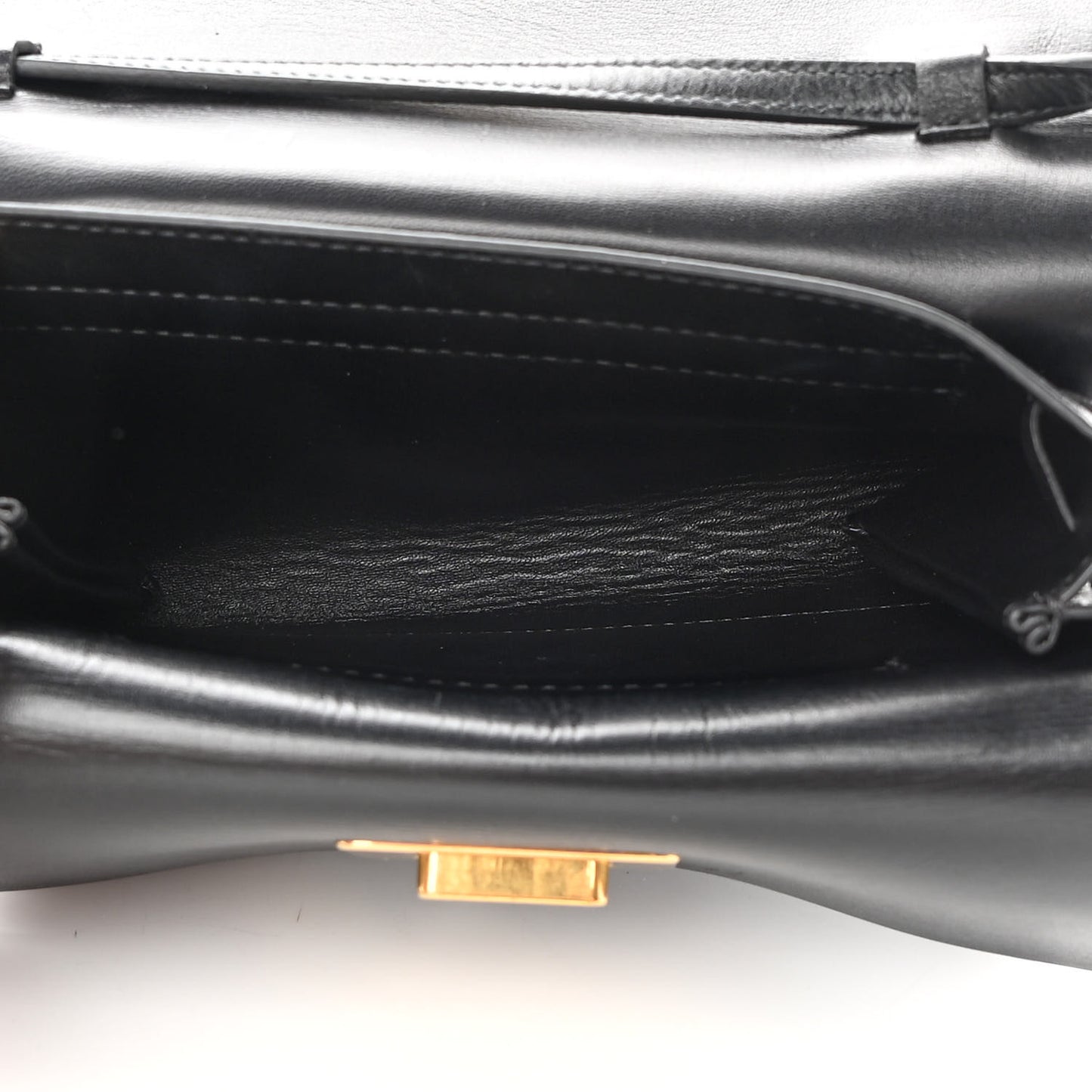 Smooth Calfskin Small VRing Crossbody Bag Black