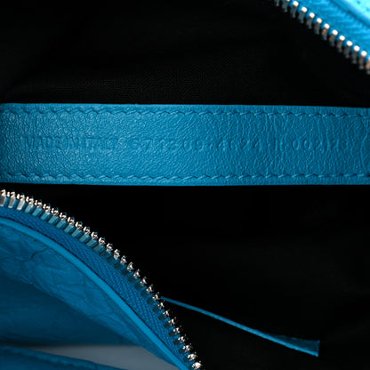 Balenciaga Agneau Arena Le Cagole Shoulder Bag XS Cyan 8 of 11