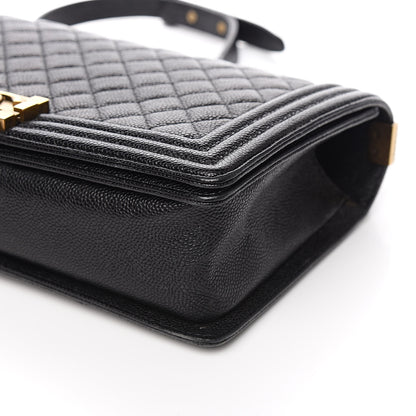 Chanel Caviar Quilted New Medium Boy Flap Black 9 of 10