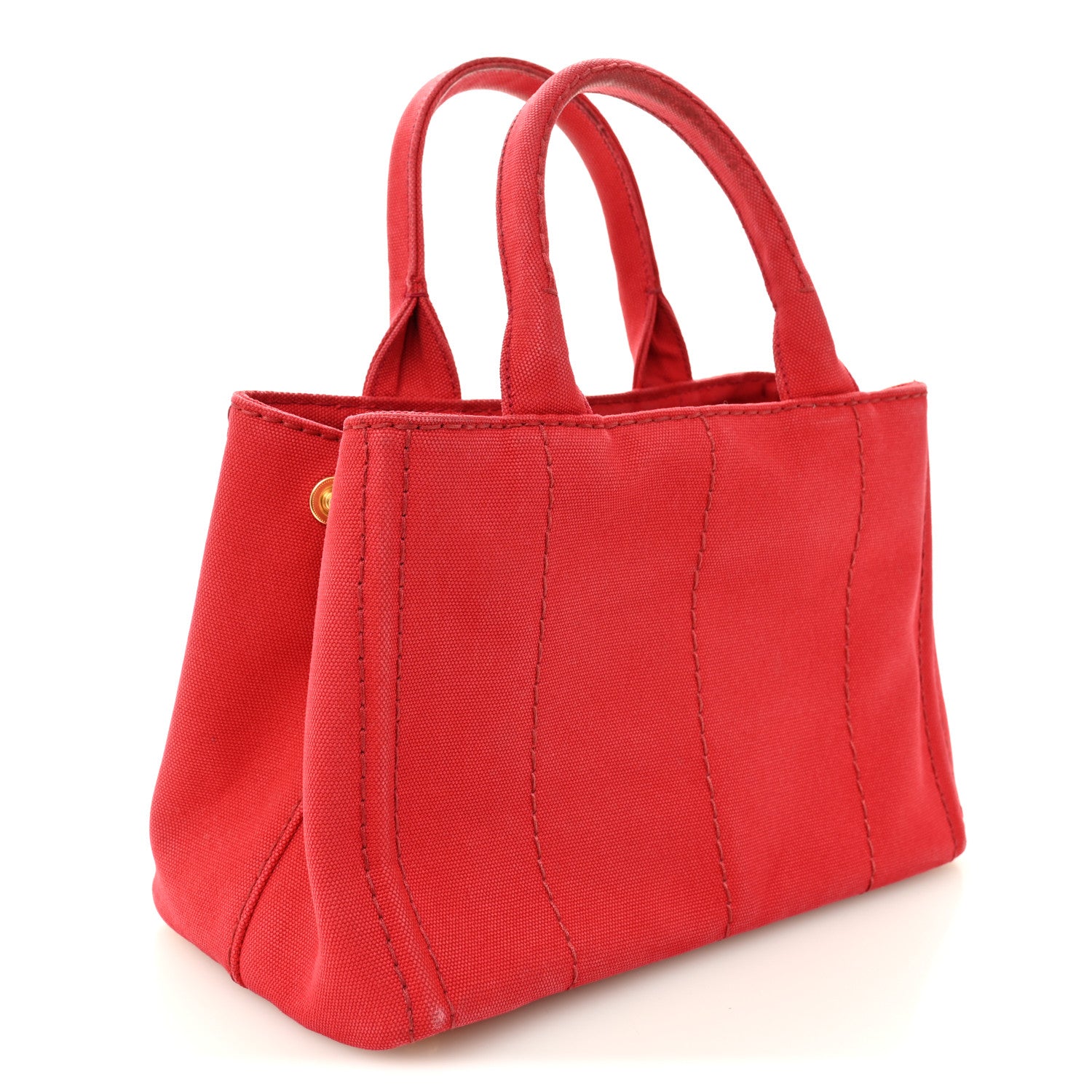 Prada Canapa Small Logo Tote Rosso 3 of 10