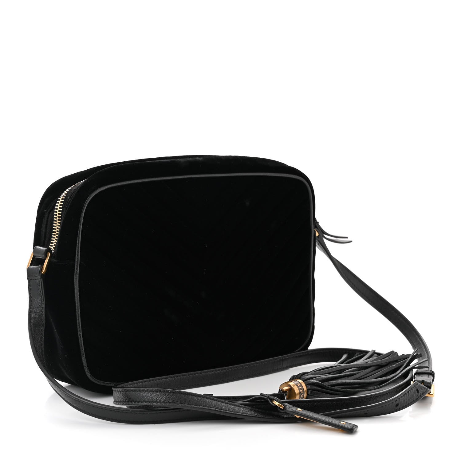 Saint Laurent Velvet Matelasse Monogram Lou Camera Bag Black 3 of 10