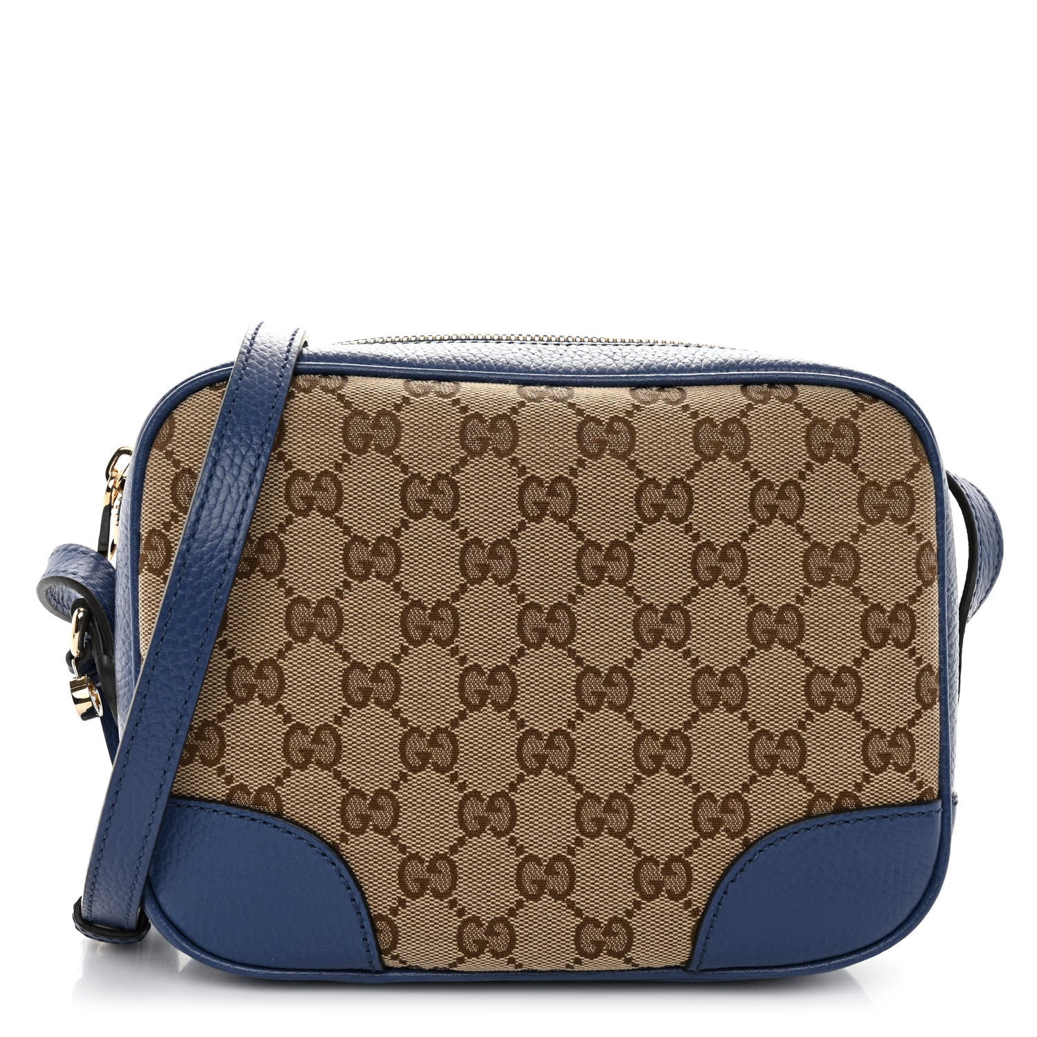 Gucci Monogram Dollar Calfskin Mini Bree Messenger Bag Beige Ebony Caspian 1 of 10