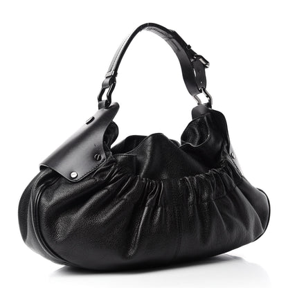 Burberry Calfskin Warrior Hobo Black 3 of 18