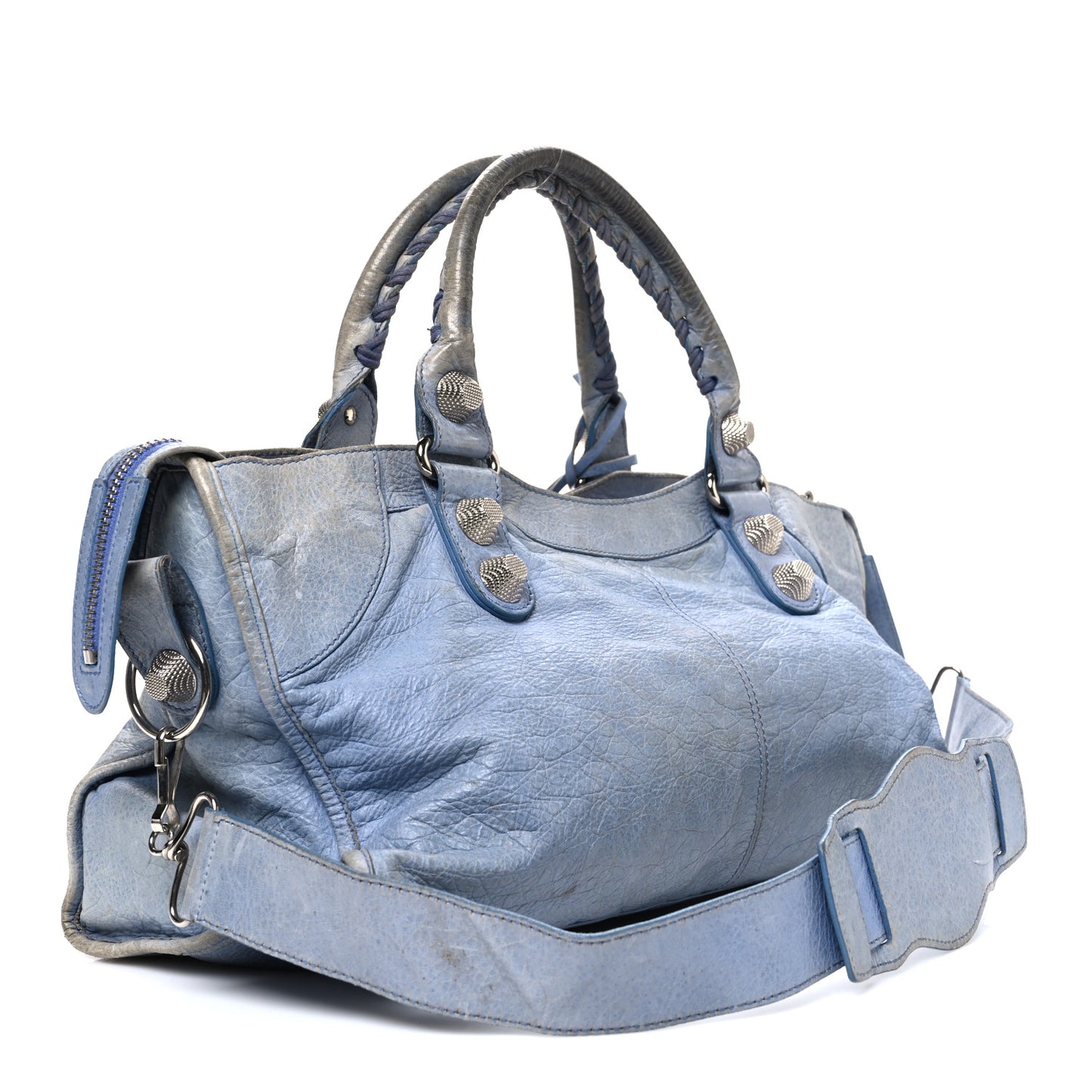 Agneau Giant 21 Silver Hardware Part Time Light Blue