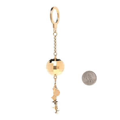 Louis Vuitton Mirror Ball Disco Key Holder Chain Ring Gold 2 of 3