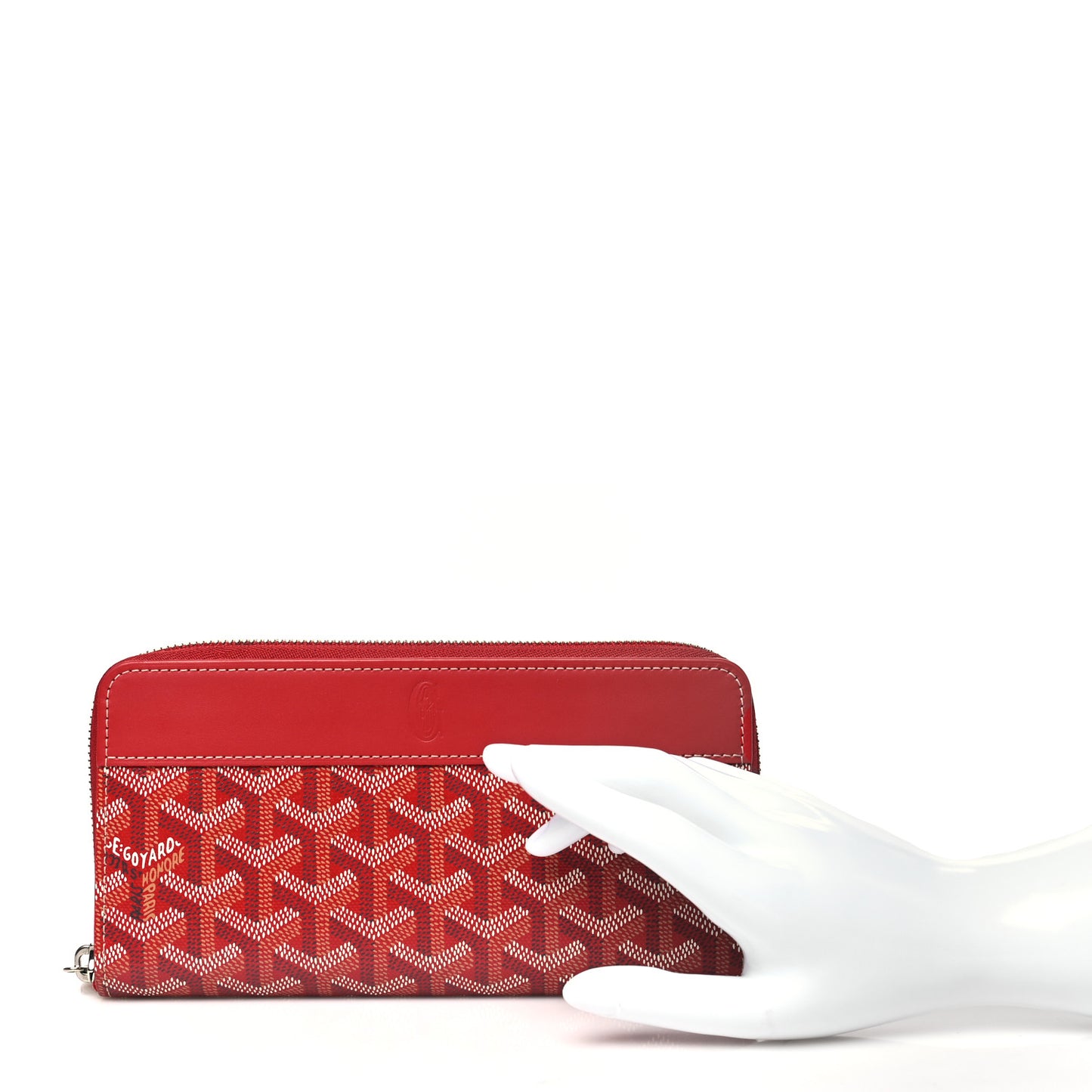 Goyardine Matignon Zip Around GM Wallet Red