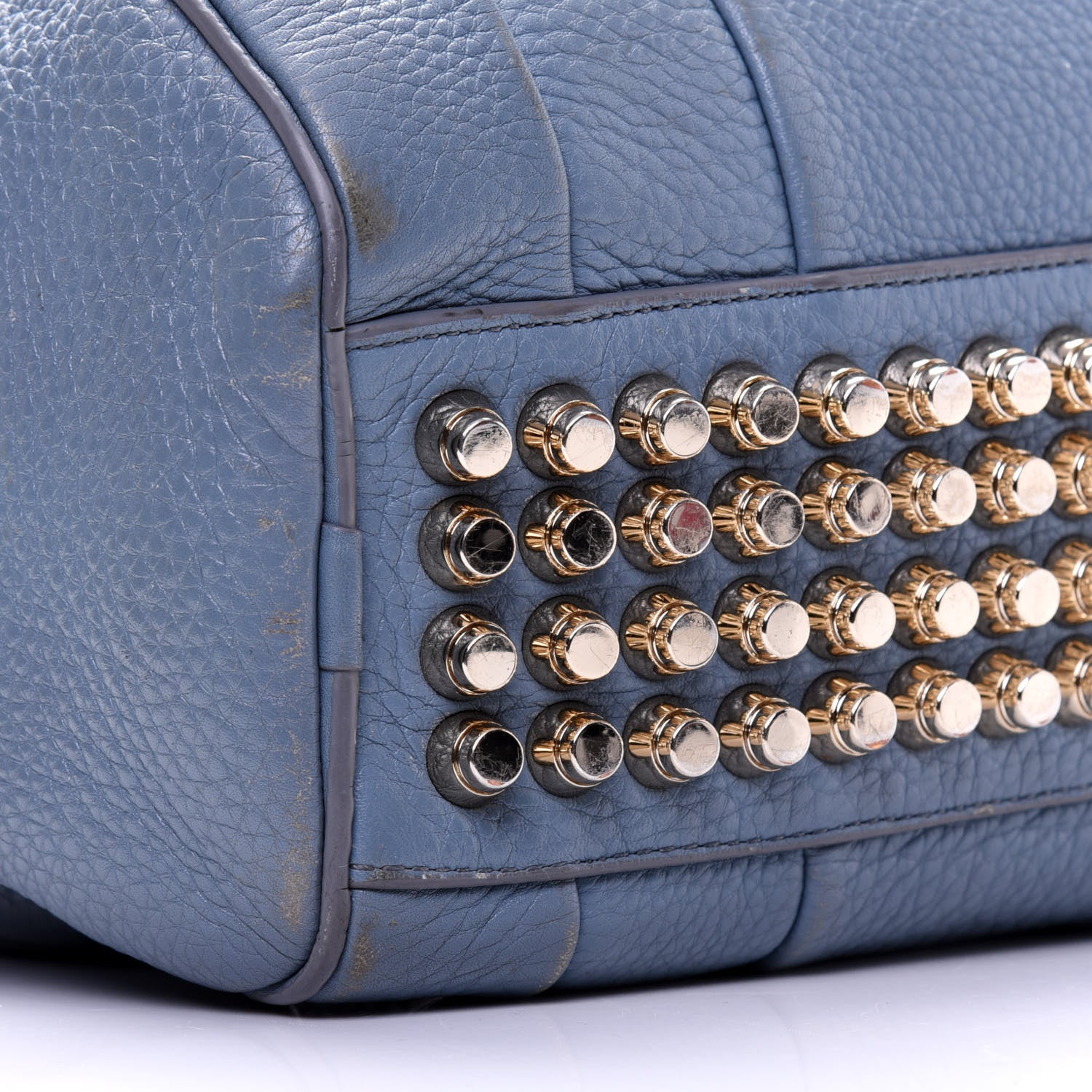 Alexander Wang Pebbled Lambskin Rockie Blue Pale Gold Hardware 6 of 24