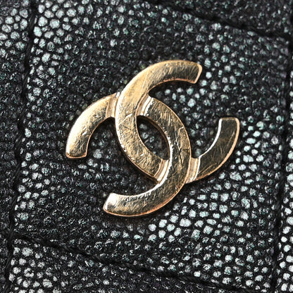 Chanel Iridescent Caviar Quilted Round Clutch With Chain Black 12 of 12