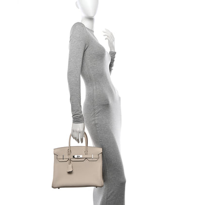 Hermes Togo Horseshoe Birkin 30 Craie Gris Perle 2 of 13