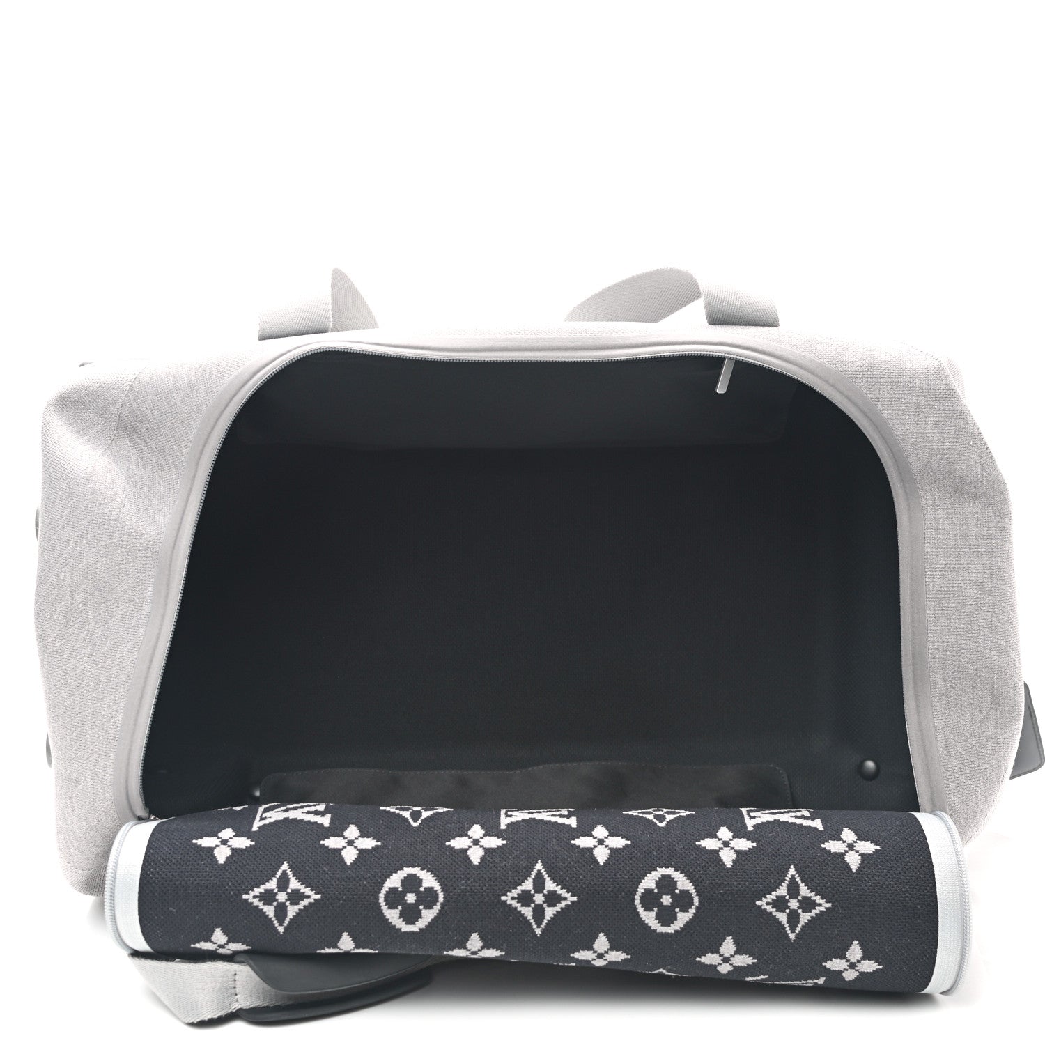 Louis Vuitton Knit Monogram Horizon Soft Duffle 55 Grey 5 of 10