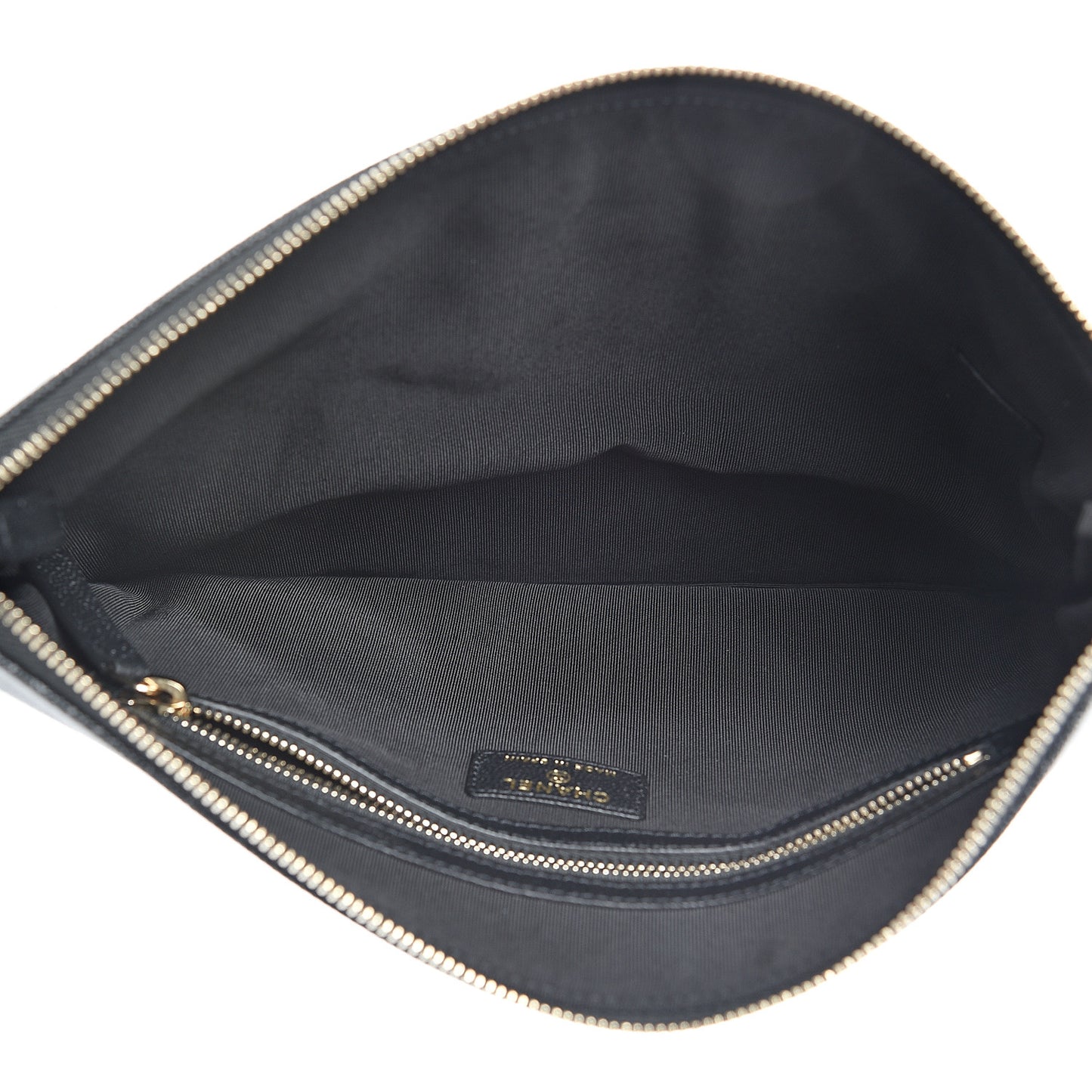 Caviar Quilted Medium Vintage Mademoiselle Cosmetic Case Black