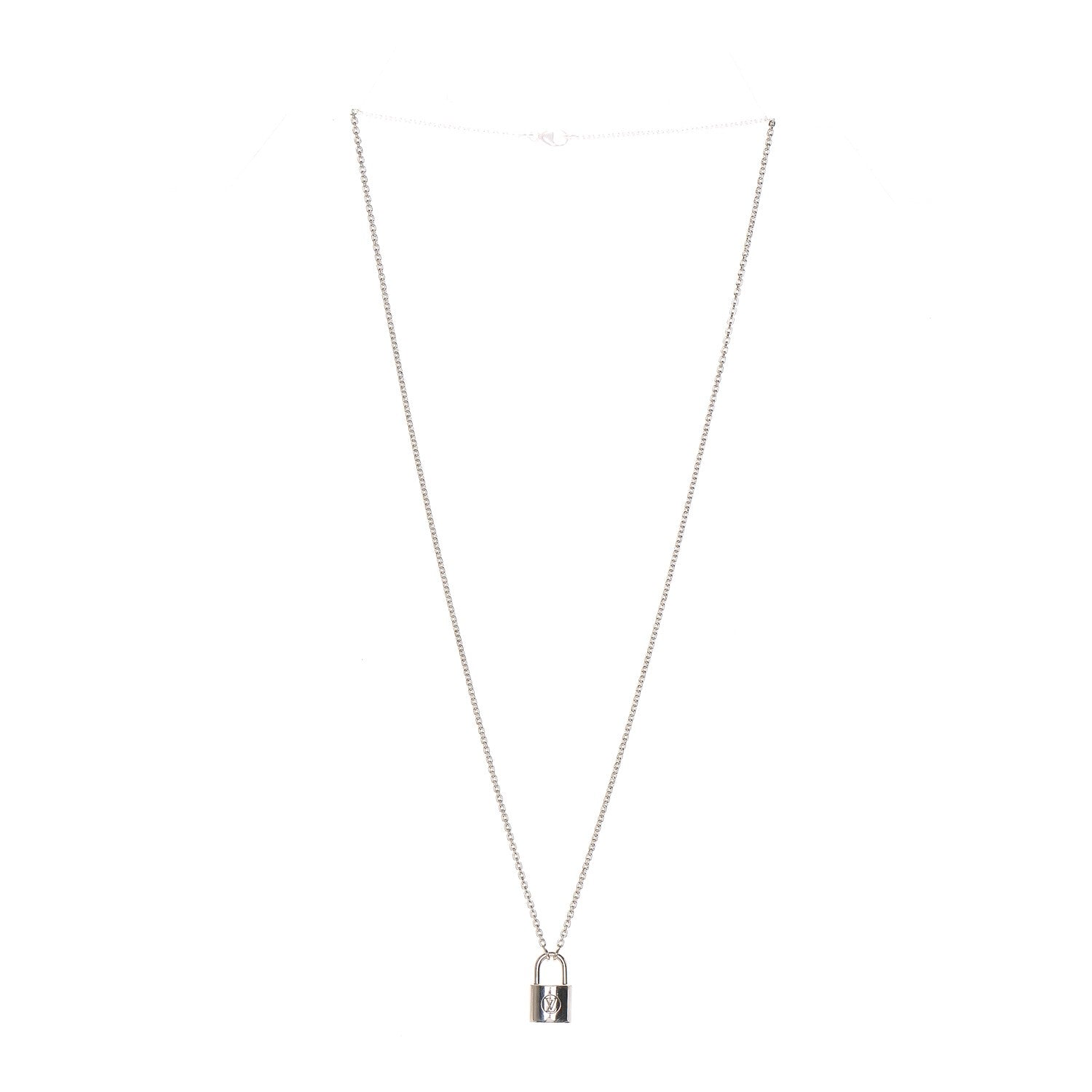 Louis Vuitton Sterling Silver Lockit Necklace 3 of 5