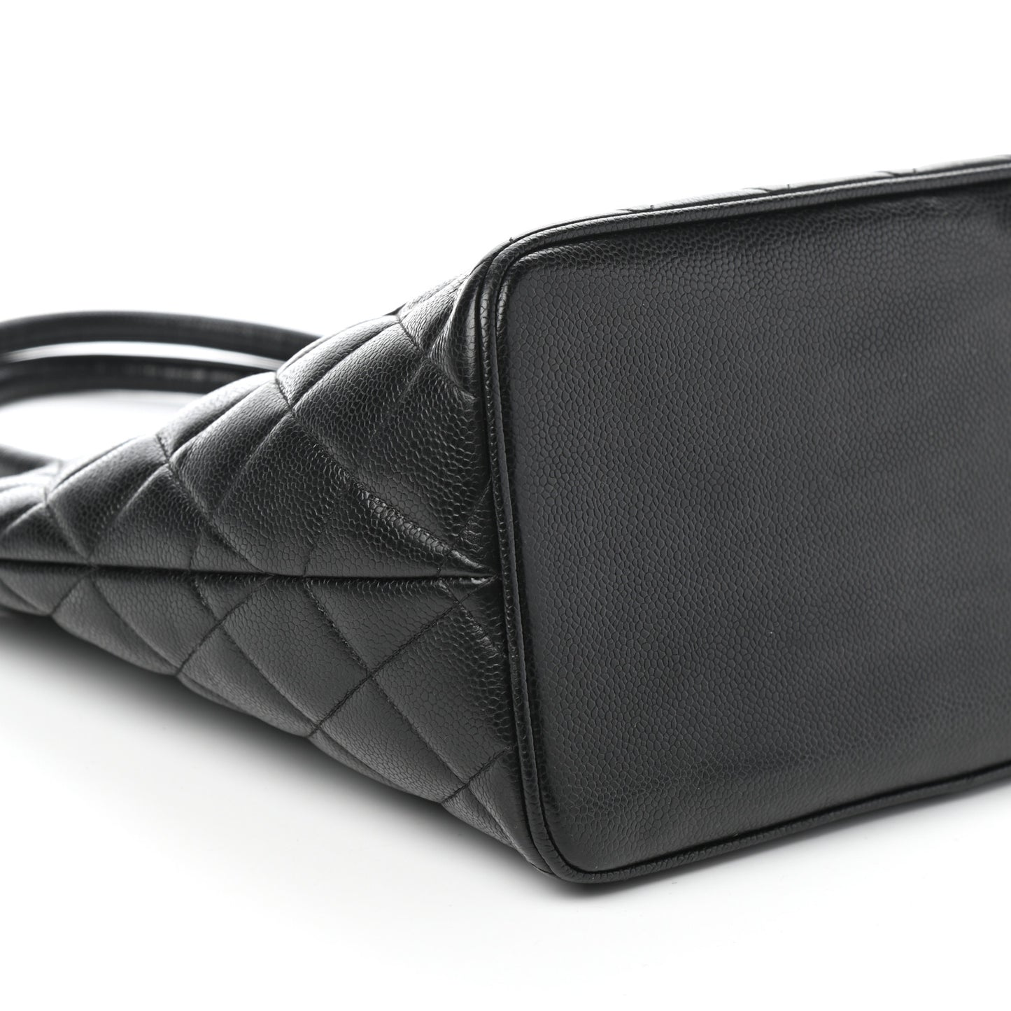 Caviar Quilted Medallion Tote Black
