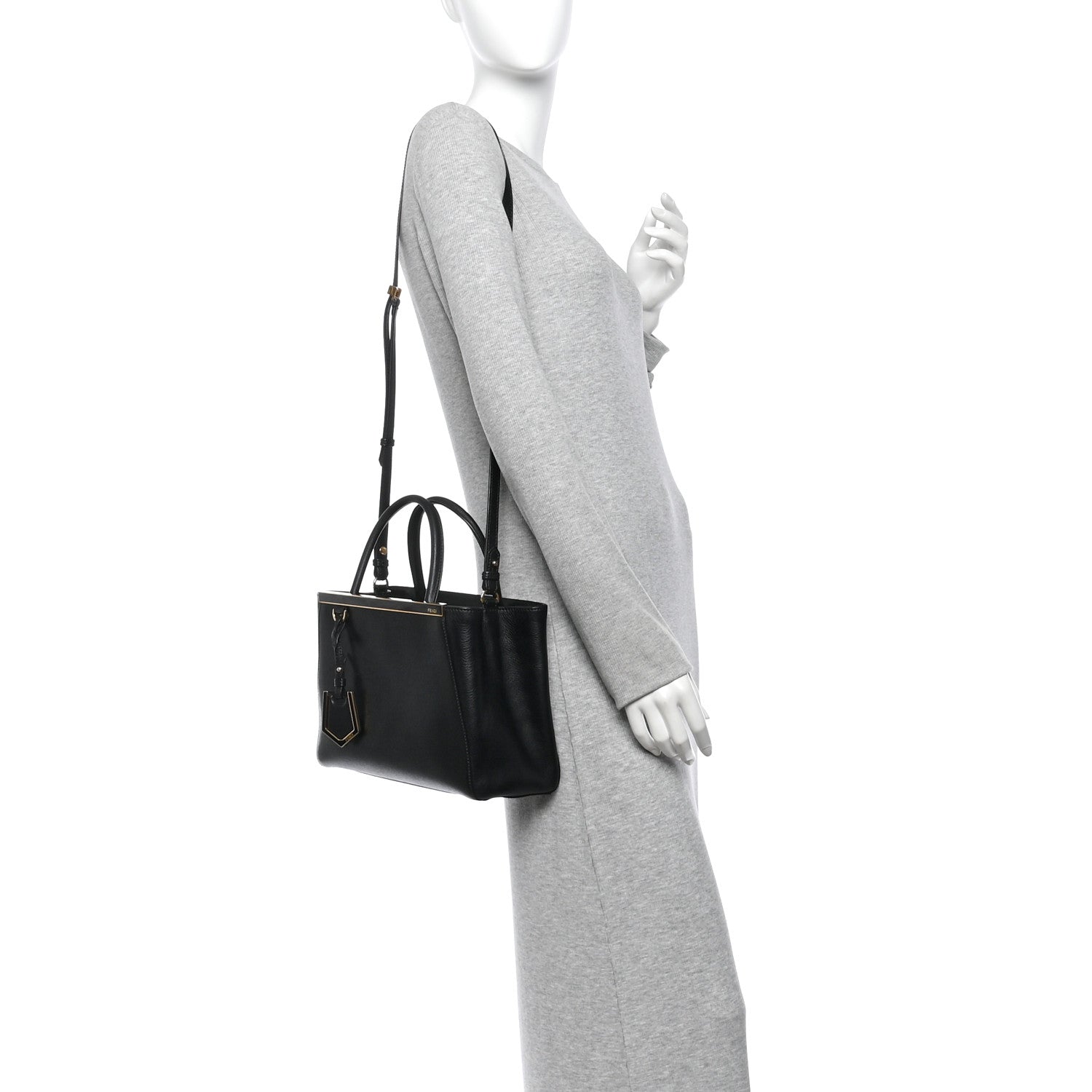 Fendi Vitello Elite Petite 2Jours Tote Black 2 of 13