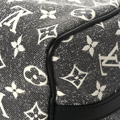 Louis Vuitton Denim Monogram Jacquard Speedy Bandouliere 25 Black 10 of 10