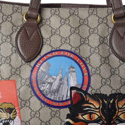 Gucci Soft GG Supreme Monogram Courrier Medium Crossbody Tote Beige New Acero 13 of 17