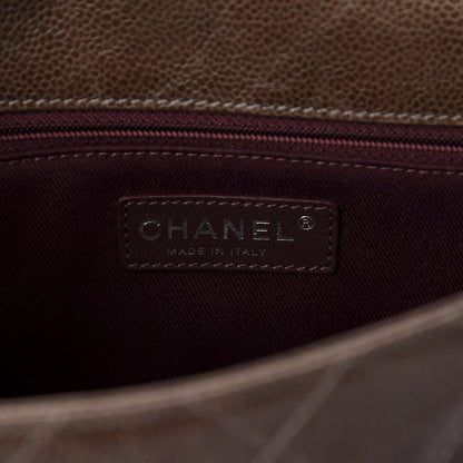 Chanel Crumpled Grained Calfskin Medium CC Crave Flap Brown 9 of 11
