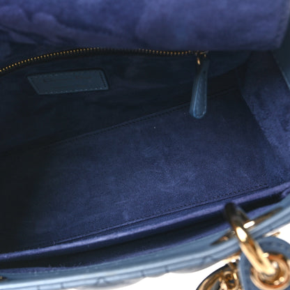 Christian Dior Lambskin Cannage Gradient Medium Lady Dior Blue 5 of 13