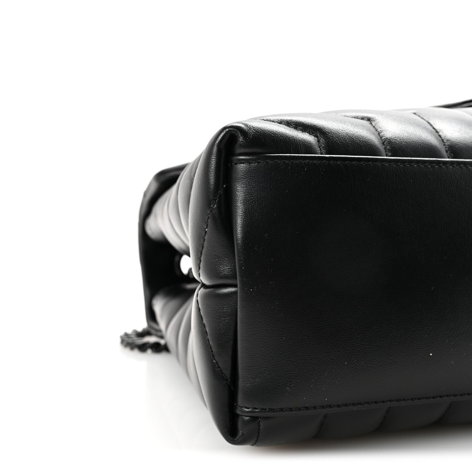 Saint Laurent Calfskin Y Quilted Monogram Monochrome Medium Loulou Chain Satchel Black 8 of 10