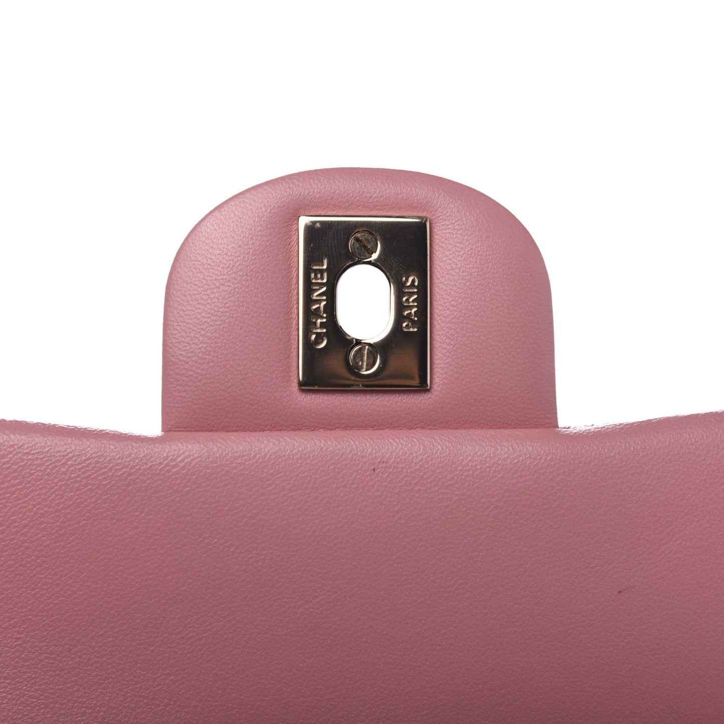Lambskin Quilted Mini Rectangular Flap Pink