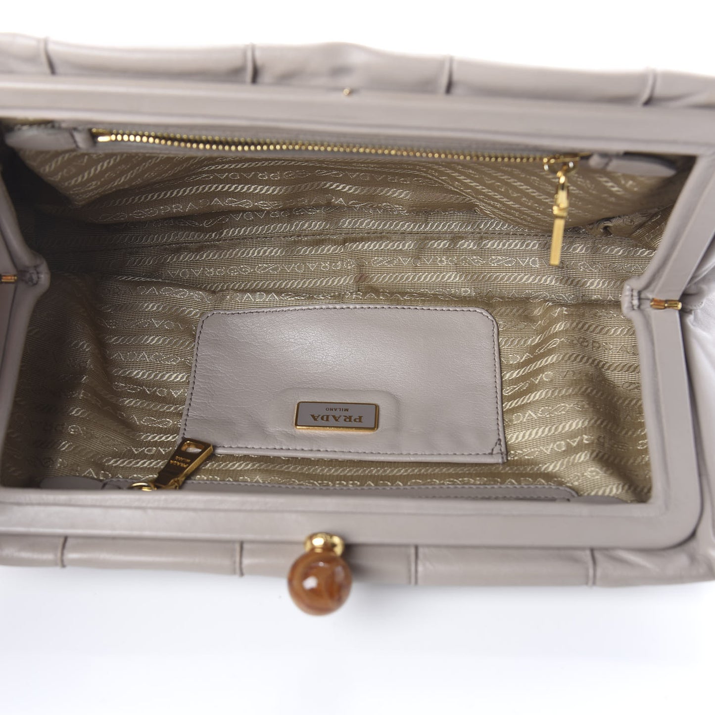 Soft Calf Frame Clutch Argilla