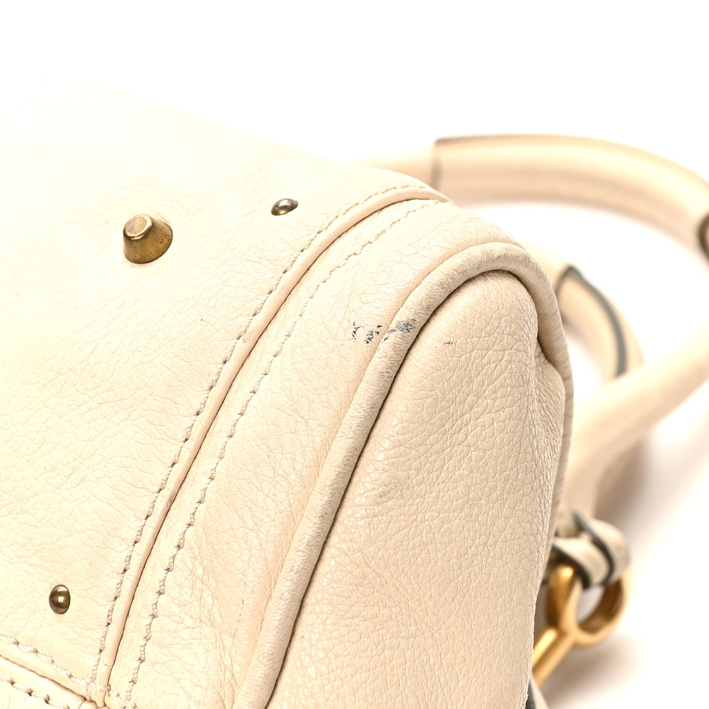 Calfskin Medium Paddington Satchel Ivory