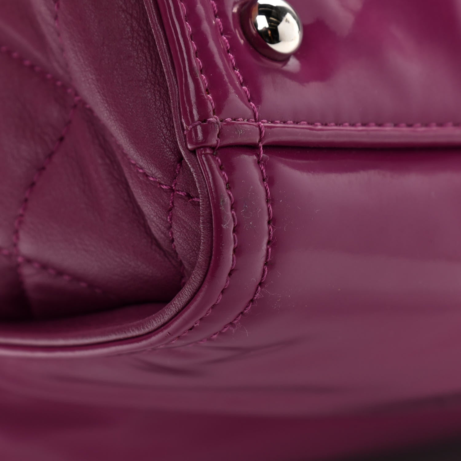 Chanel Vinyl Lipstick Tote Purple 14 of 16