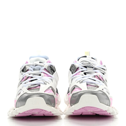 Balenciaga Mesh Rubber Bi-Color Womens Track Sneakers 37 White Pink Grey 2 of 9