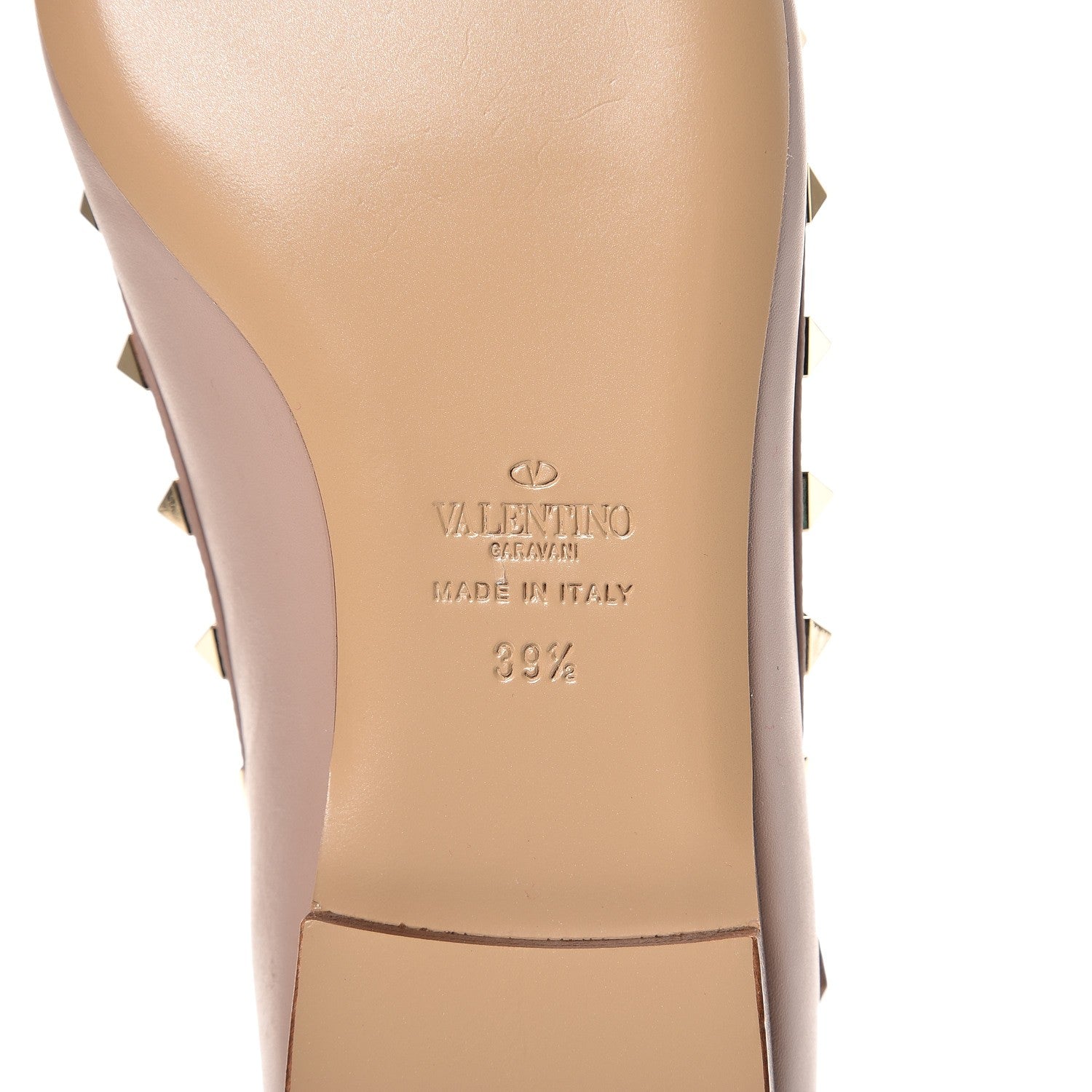 Valentino Garavani Nappa Rockstud Cage Ballerina Flats 39.5 Poudre 7 of 8
