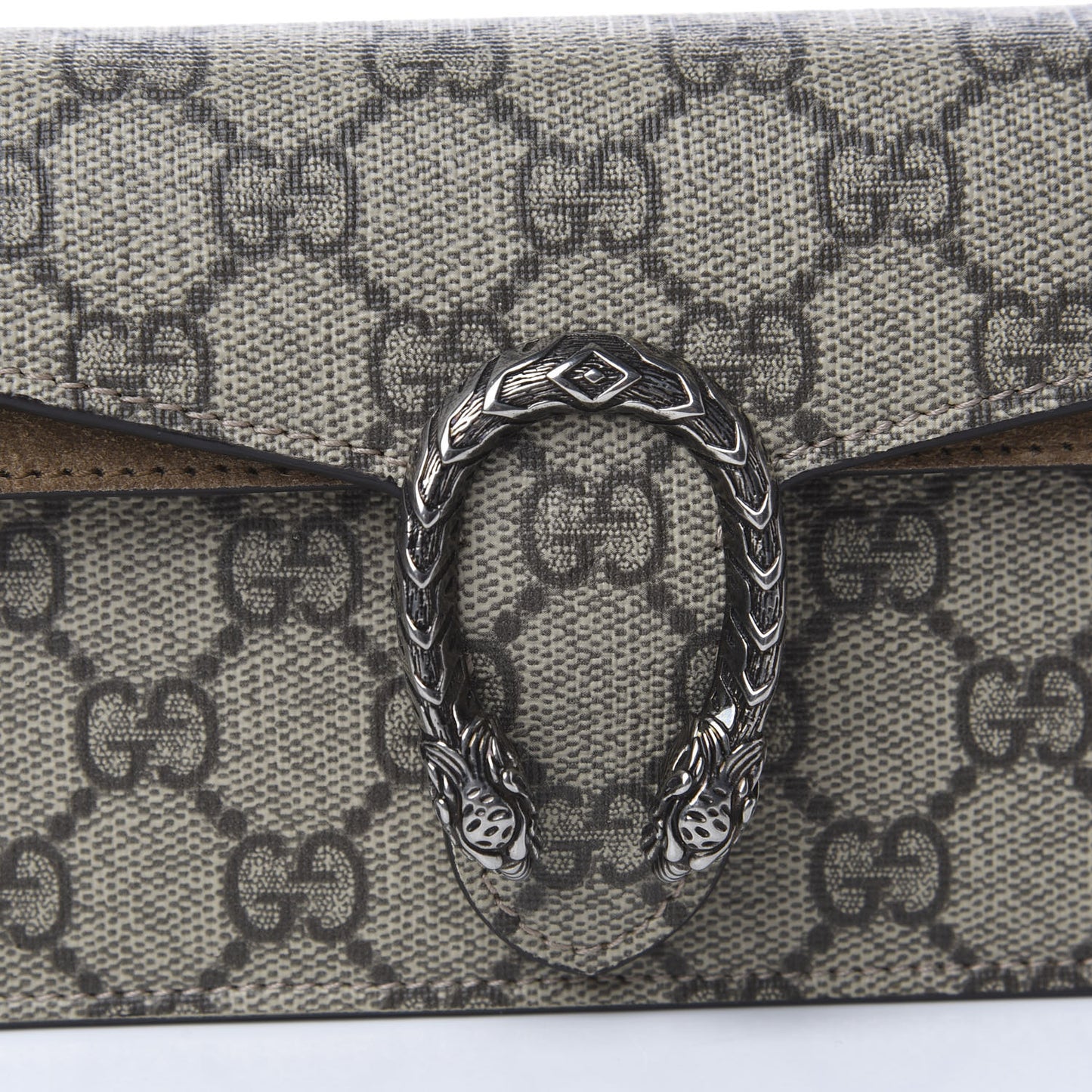 GG Supreme Monogram Super Mini Dionysus Shoulder Bag Taupe