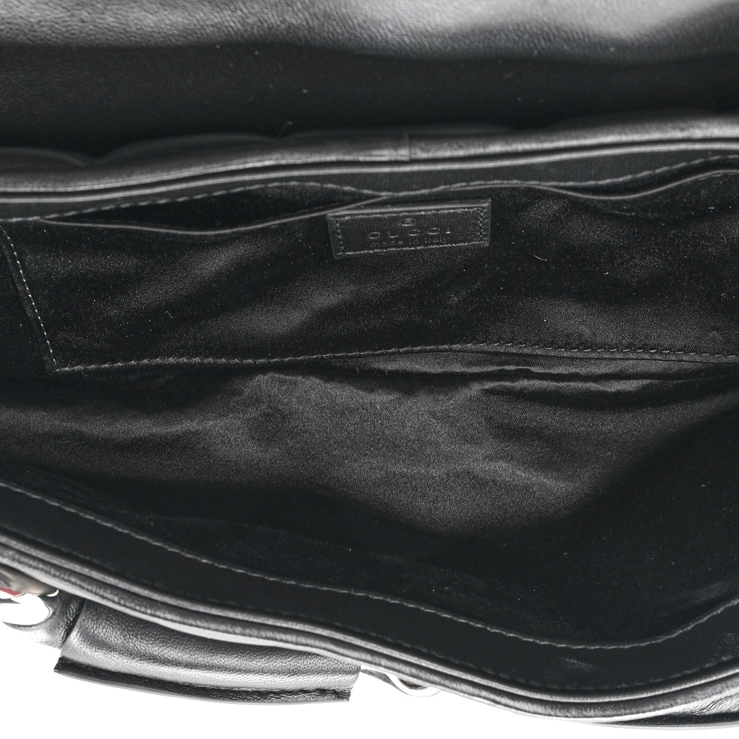 Gucci Nappa Vertical Matelasse Medium Maxi Horsebit Chain Shoulder Bag Black 5 of 11