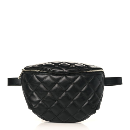 Chanel Calfskin Quilted Waist Belt Bag Black 1 of 9