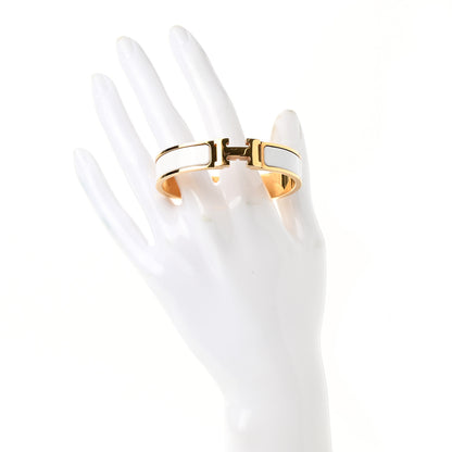 Hermes Enamel Narrow Clic Clac H Bracelet PM White 2 of 5