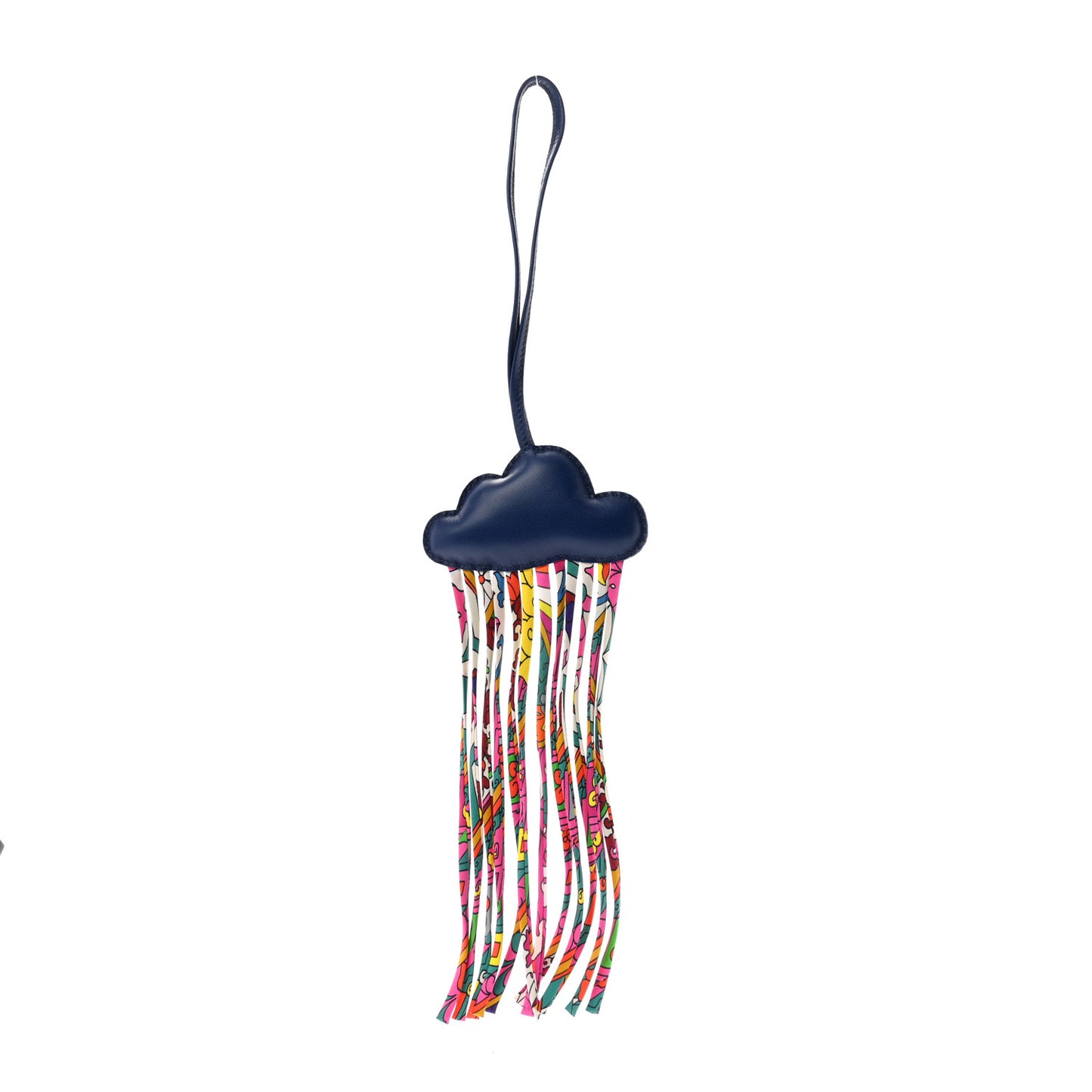 Swift Silk Twill Cord Cloud Bag Charm Black