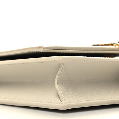 Saint Laurent Grain De Poudre Classic Monogram Kate Tassel Chain Wallet Crema Soft 9 of 12