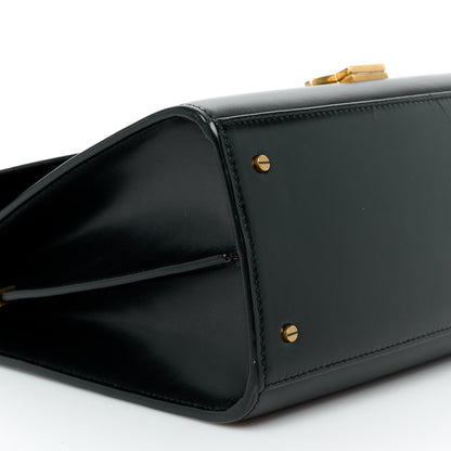 Saint Laurent Smooth Calfskin Medium Classic Monogram Cassandra Top Handle Black Rouge Legion 10 of 11
