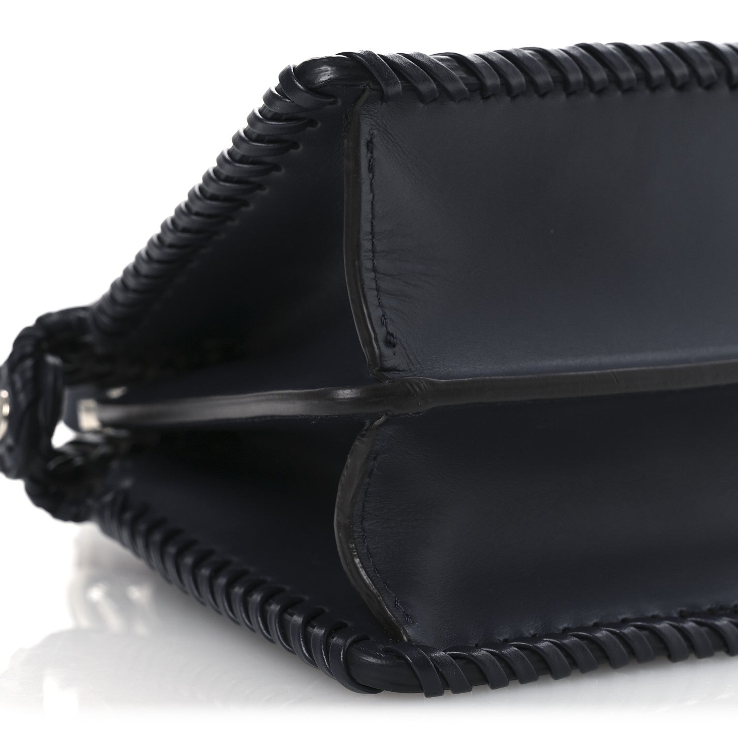 Fendi Vitello King Shiny Nappa Intreccio Petite Peekaboo I SEE U Satchel Midnight 10 of 12