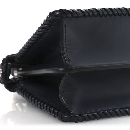 Fendi Vitello King Shiny Nappa Intreccio Petite Peekaboo I SEE U Satchel Midnight 10 of 12