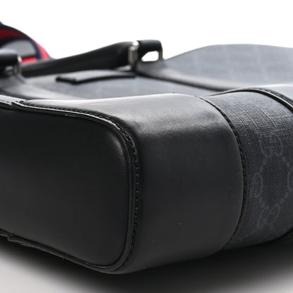 Gucci GG Supreme Monogram Appia Calfskin Web Briefcase Black 10 of 11