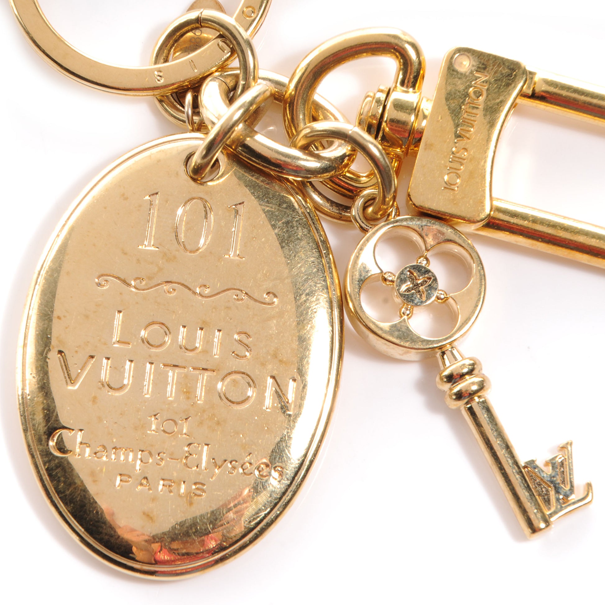 Louis Vuitton 101 Champs Elysees Maizeon Key Charm Gold 3 of 5