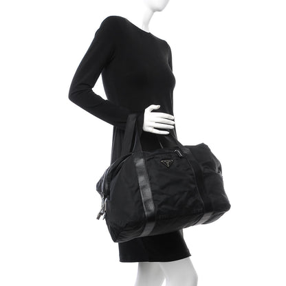 Prada Tessuto Nylon Saffiano Tote Black 2 of 7
