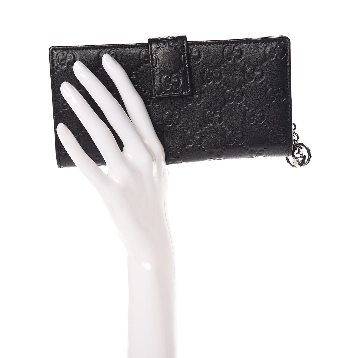 Guccissima Twins Continental Flap Wallet Black